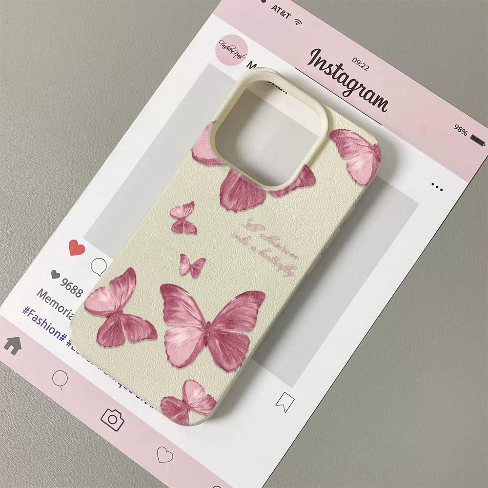Red Lily Floral Print Pink Matte Phone Case For iPhone 13 Plus 12 16 17 11 15 14 Pro Max 16e Shockproof Cover Capa