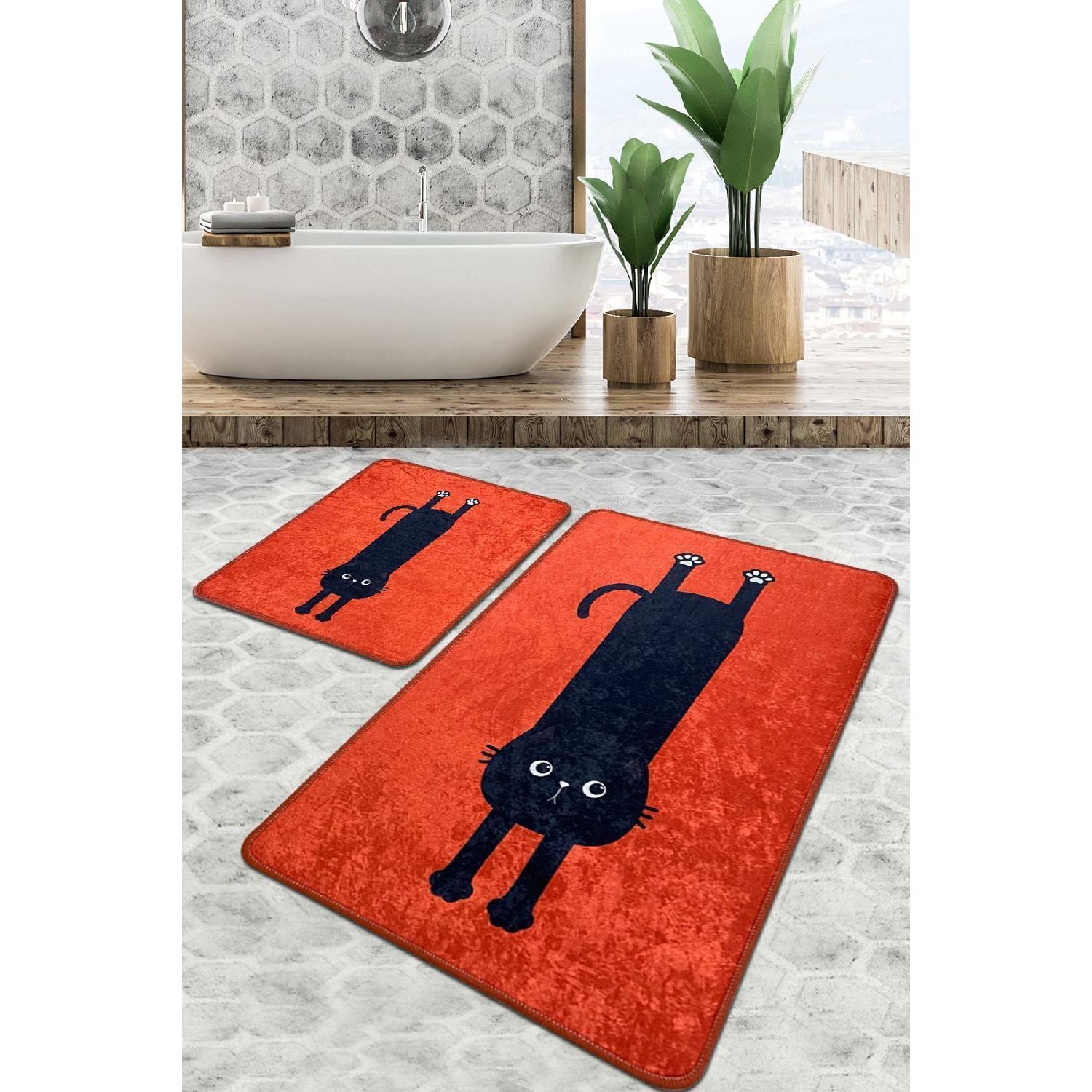 

Comfort Bathroom Rug Djt Set Of 2 Bath Mat Anti-slip Base Toilet Set чистый