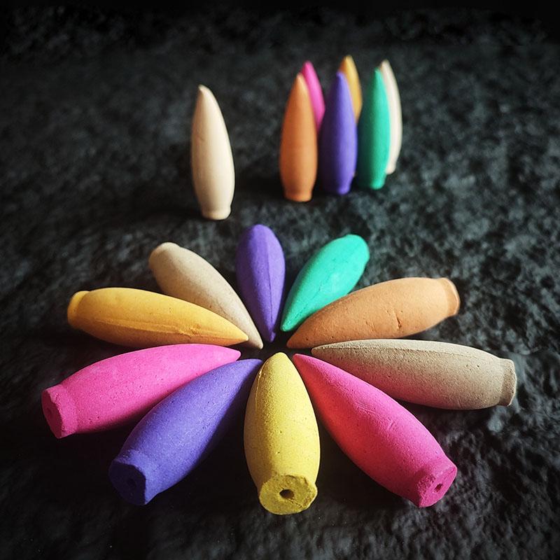 FY 30 Minutes Oversized Reflux Incense Cones Sandalwood Lavender Jasmine Backflow Smoke Incense Purified Air Home Fragrance