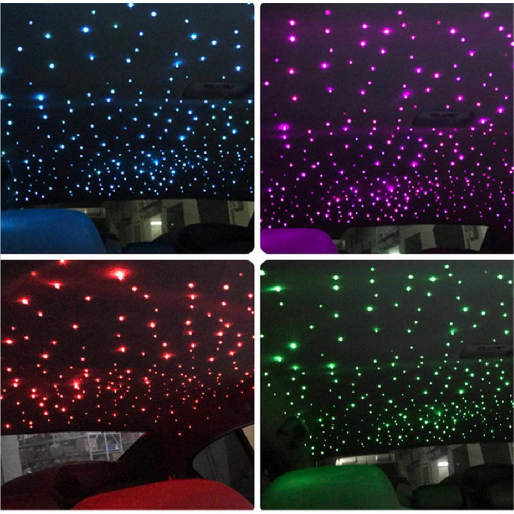 16W Car RGBW LED Fiber Optic Atmosphere Dome Light Kit Bluetooth APP Control