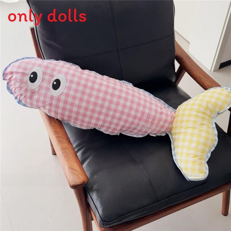 

Милая подушка с узором из рыбок со съемной внутренней подушкой для комфорта в общежитии и для отдыха 90cm розовый