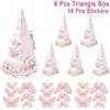Butterfly Candy Gift Box Pink Purple Butterfly Birthday Party Decorations Kids Wedding Supplies Baby Shower Cookie Biscuit Box