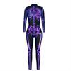 Goth Skull Cosplay Jumpsuit With Digital Print For Adults Halloween Costume