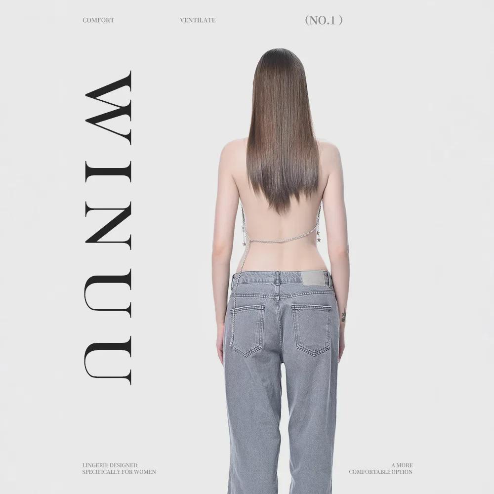 European & American Diamond Tassel Halter Neck Body Chain