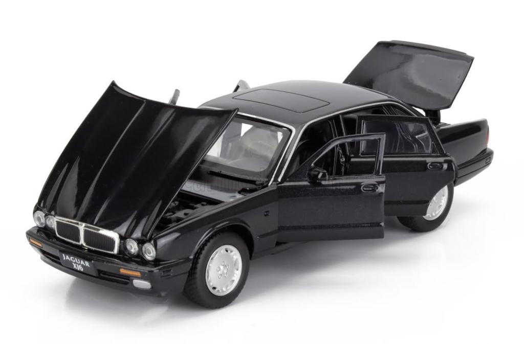 TAYUMO Scale Jaguar XJ6 1992 Diecast Car with Function 1/36 Pull-Back (Black)