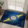 Leeds United Fußball Design Kristall Samt Teppich Gemütlich Kein?Rutschfester Teppich mit Aufdruck für Schlafzimmer Wohnzimmer Eingang