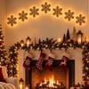 7pcs Warm White Light Christmas Wall Stickers Lighted Christmas Decorations  Fireplace Decoration
