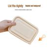 Biodegradable Corn Starch Rectangular Takeaway Lunch Box with Lid