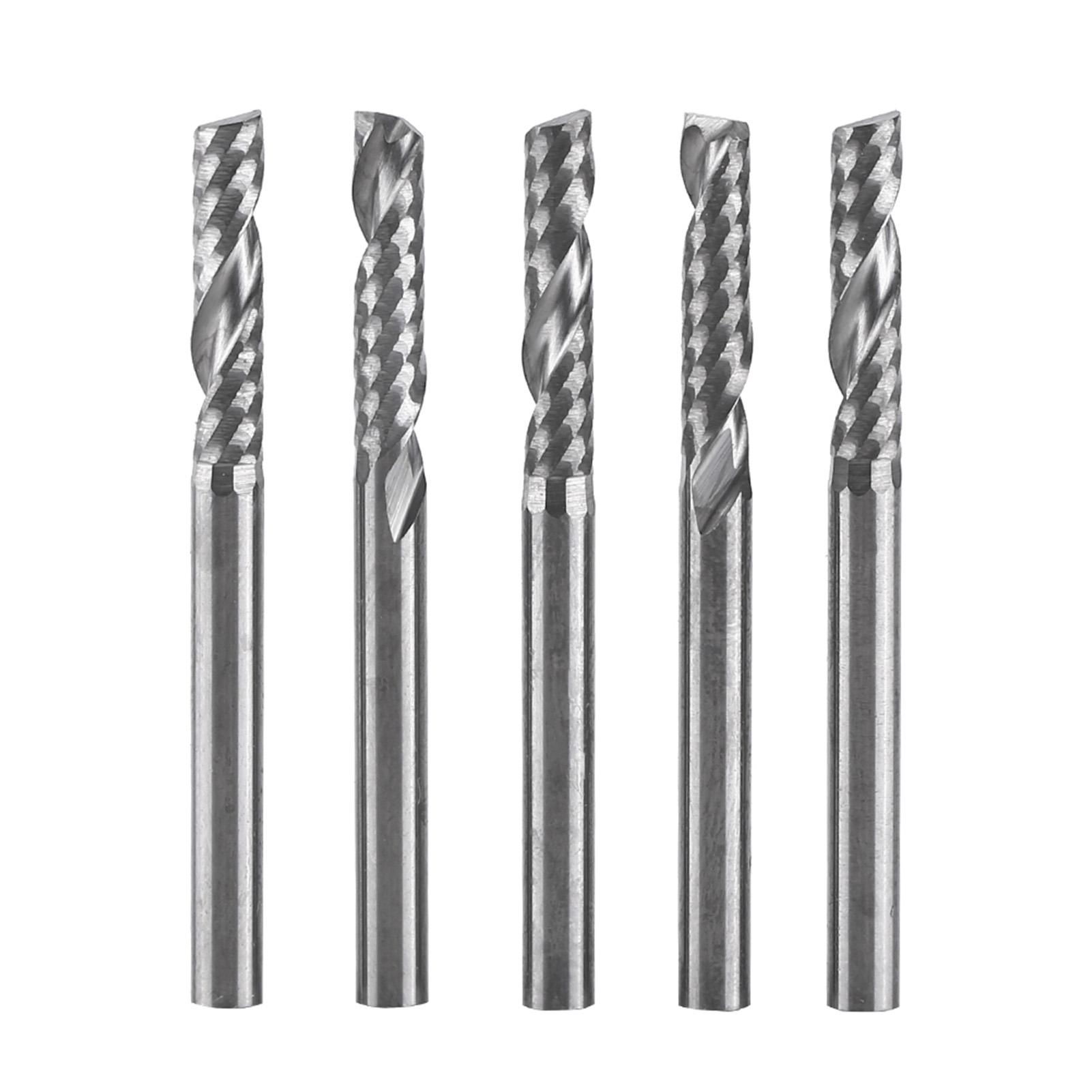 

5 шт 3.175мм(18 ) Концевая фреза с хвостовиком, однозаходная фреза, инструмент из карбида вольфрама с ЧПУ