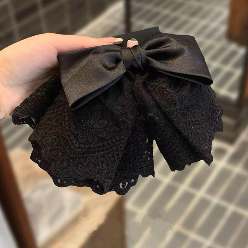 

1 шт. Французька романтична мереживна шпилька-бант для хвостика, стильна, маленька шпилька-затискач, шпилька для волосся, аксесуари для волосся, головний убір