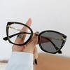 Blue Light Blocking Glasses Women Fashion Metal Frame Anti Blue Light Color Changing Dual Use High End Eyewear for Office