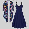 3D  Printed  Set Dress Coat ,  Double Spelling with Diverse Colors and Shapes  Fashion Print,suitable for Various Scene Fashion Styles