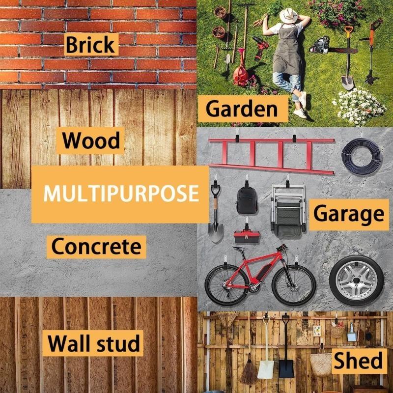  2pcs Storage Hooks for Garage Tools and Accessories Extension Cord Organizers