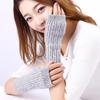 Women's Cashmere Blend Cable Knit Fingerless Gloves Soft Warm Knitted Wrist Warmers for Autumn Winter Cycling Outdoor Fashion