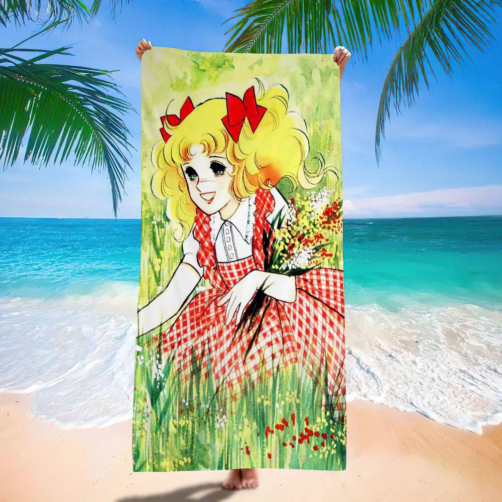 

Candy Candy Anime Anime Beach Swimming Towel Soft Absorbent Washcloth Children s Gifts For Kids Travel Camping Gym W40*H60(CM)