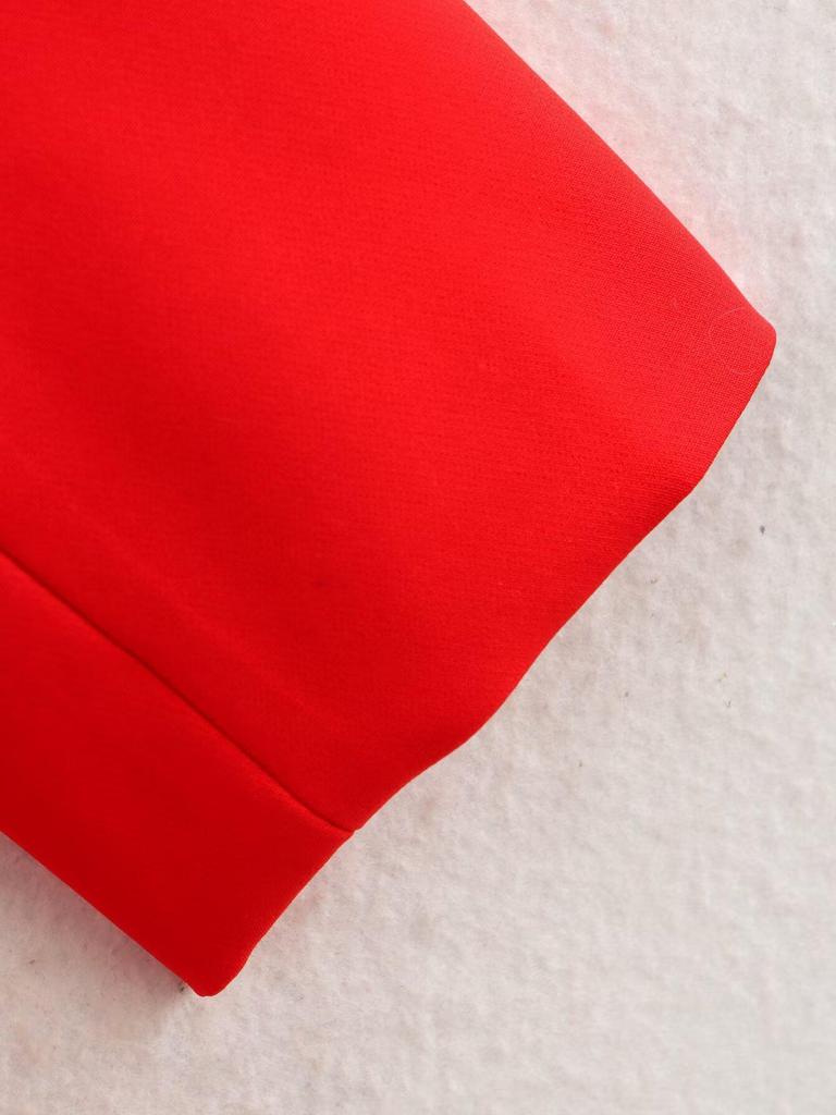 2024 Winter Women's European & American Style Bow-Decorated French A-line Dress