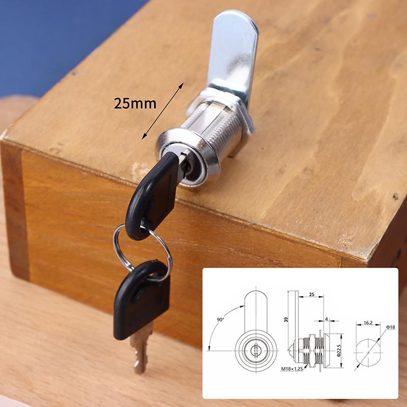 Metal Alloy Cylinder With 2 Keys Security Lock Furniture Cabinet Storage Cabinet Door Lock Desk Cabinet Lock For Home Office