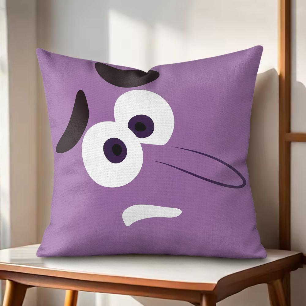 CARTOON ANGRY EYES Cushion Cover Natural Linen Organic Fabric DoubleSided Printing Couch Pillow Covers Home Decor