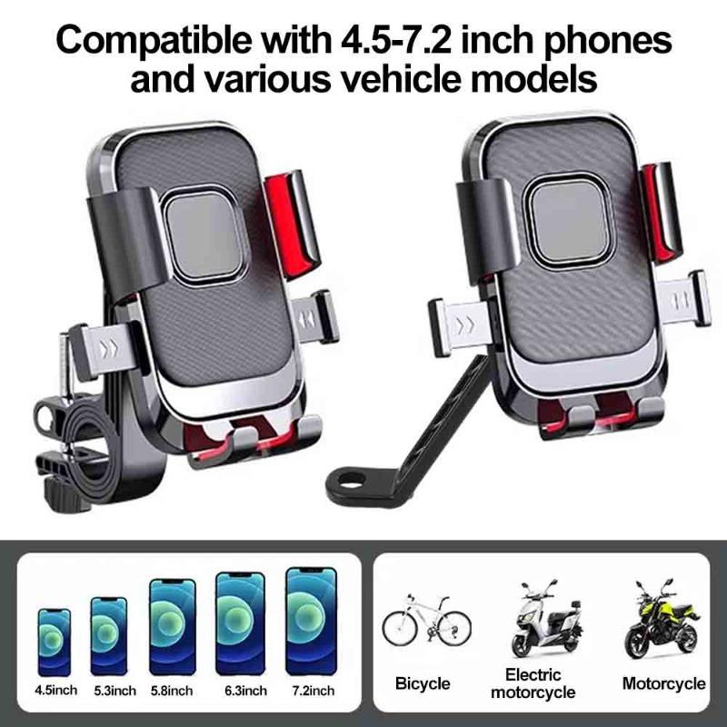Suport Telefon Navigație Ciclism Motocicletă Bicicletă Electrică Suport Ghidon Suport Oglindă Retrovizoare Antishoc Suport Telefon pentru Călătorie