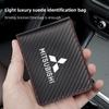 Auto Driver License Cover Suede Leather Car Driving Documents Case Credit Card Holder For Mitsubishi Eclipse Outlander ASX Colt