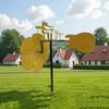 Metall-Trommler-Windmühle Handgefertigt mit detaillierten Trommelstöcken und Zahnradbewegungen Gebaut für Wetterbeständigkeit und Gartenschönheit