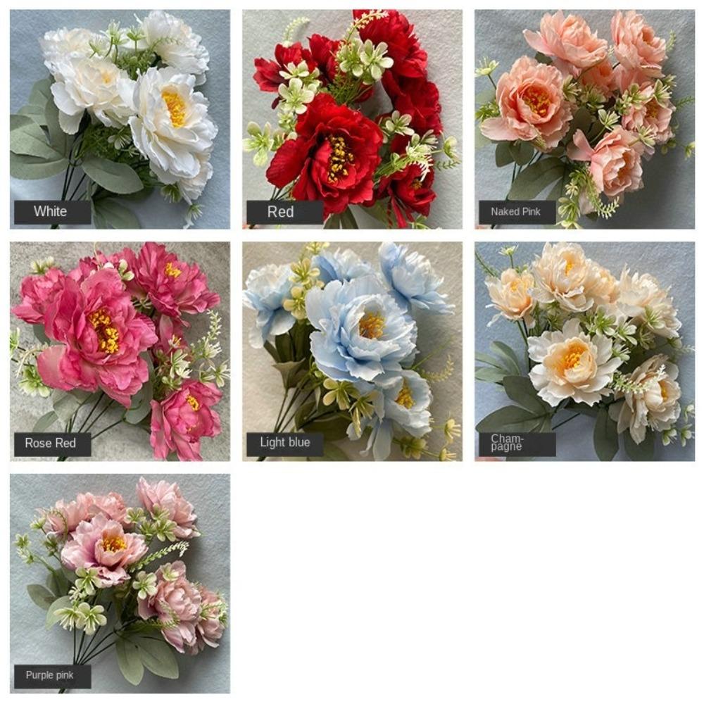 Gifts Artificial Peony Flowers 35cm Fake Flower New Simulation Flower Bouquet  Photo Props