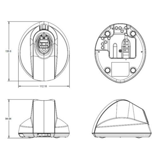 champtek Bluetooth 2D Barcode IP42 Dustproof and Supports Japanese QR Code Technical Approval Mark Reader, Water-Resistant, Transmission, Included,