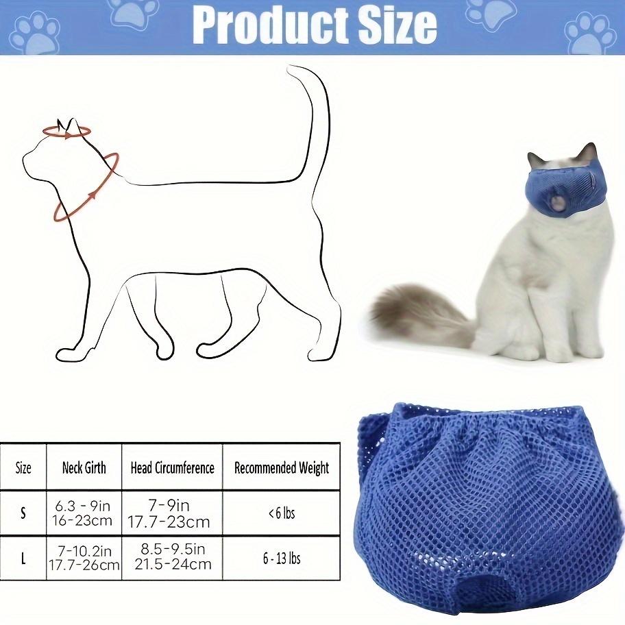 Adjustable Comfort Cat Muzzle Breathable Mesh, Stops Biting & Chewing, Perfect Grooming Accessory