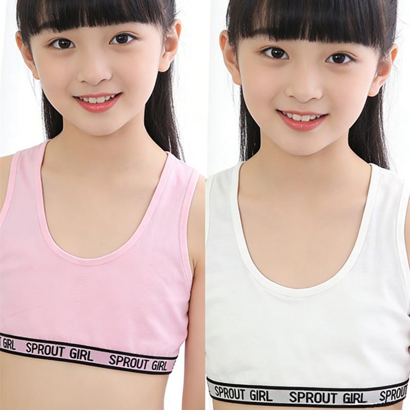 Developmental Sports Underwear for Girls, Kids Tube Top, Girls Double Layer Racerback Sports Vest, Students Bandeau