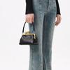 Light Luxury Retro Clip Handbag Party Dinner Bag Fashion Premium Metal Clip Buckle Change Bag Underarm Bag