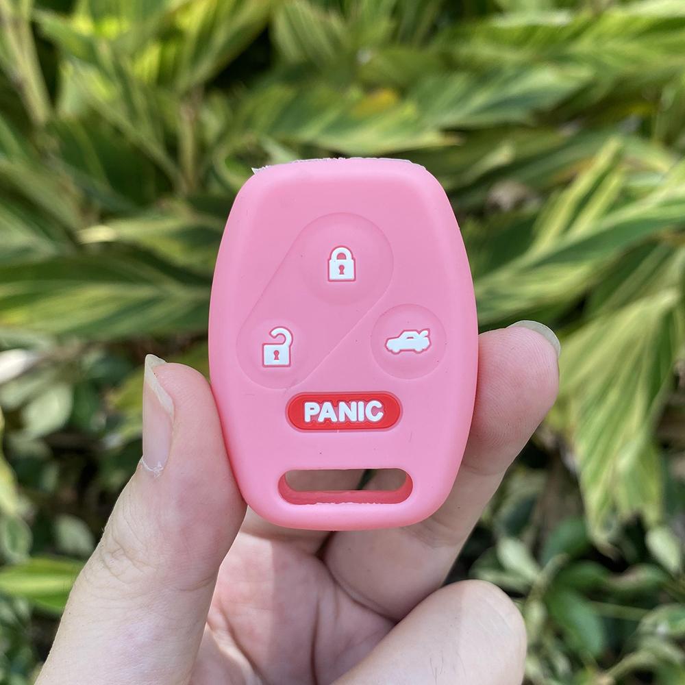 ZAD 9 color Silicone Key Case for Honda Accord CR-V Civic Insight Ridgeline 4 Buttons 3 Button+Panic New Holder Cover