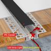 0.5m/1m Embedded Frameless LED Aluminum Profile Ceiling Backlight Channel Black Diffuser Floor Wall Decor Linear Bar Strip Light