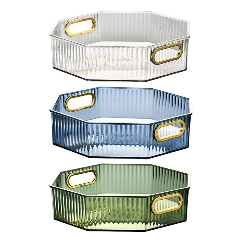 Turntable Storage Box Portable Fruit Basket Suitable for Cabinets Storerooms Kitchen Countertops Refrigerator Offices