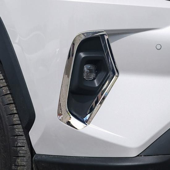ABS Chrome Front Fog Light Lamp Trim for Toyota RAV4 -2025