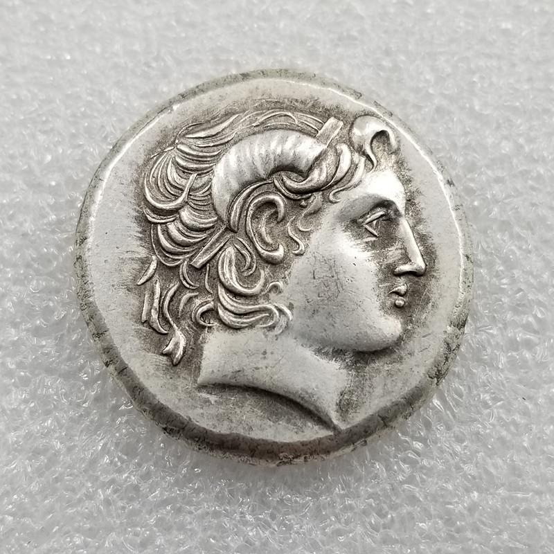 Antique Greek Goddess Copper-Plated Silver Statue Coin #7005 No