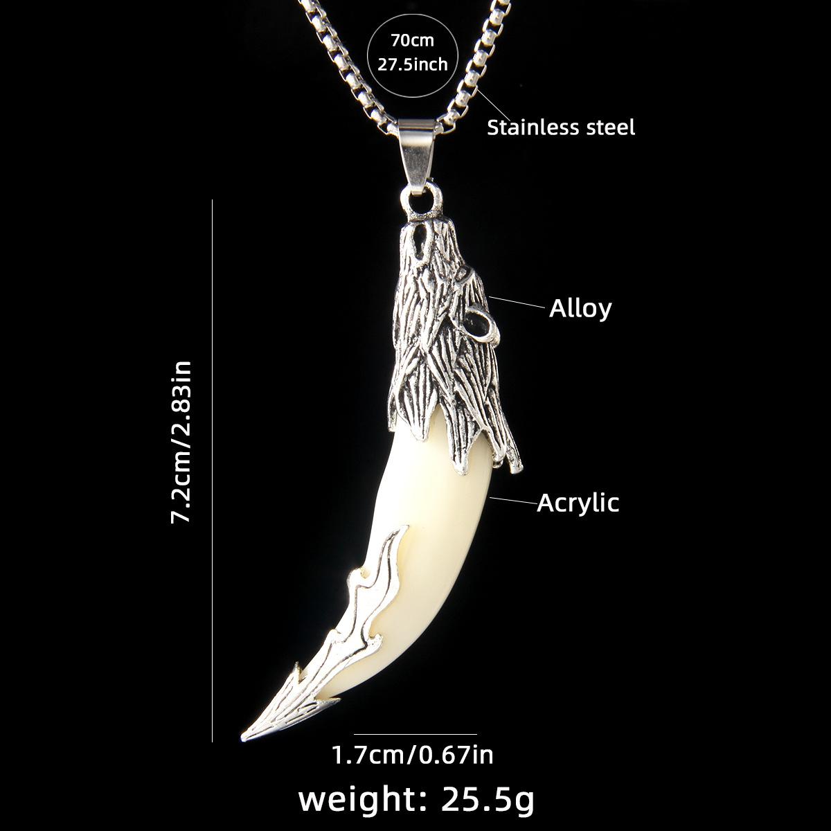 

Ретро-властная имитация акрилового волчьего зуба из нержавеющей стали