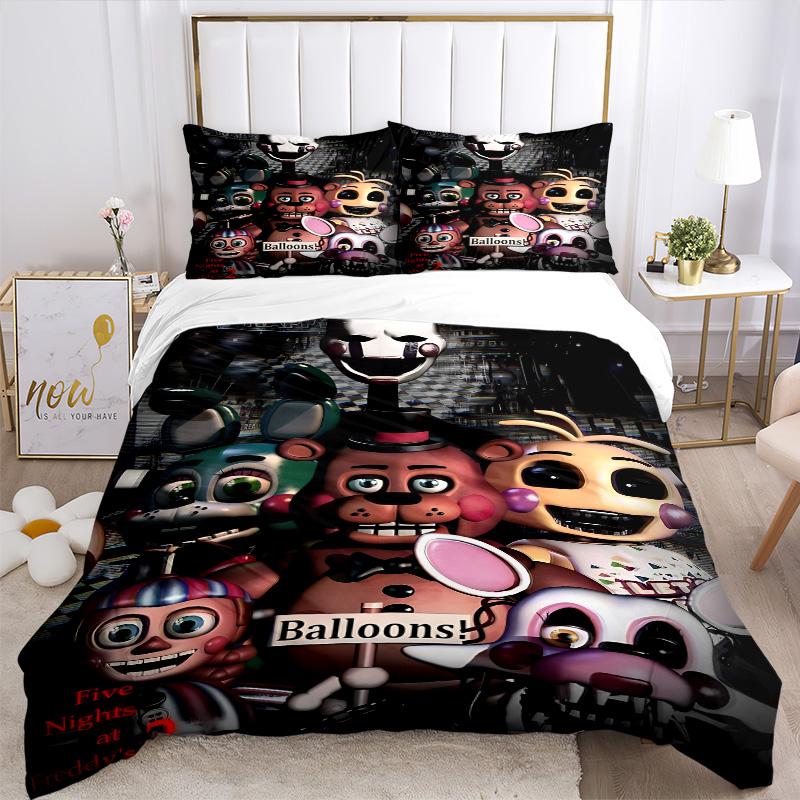Five Nights Freddy'S Print 3Pcs Bedding Setduvet Cover With 2 Bedropillowcase Home Birthday Gift