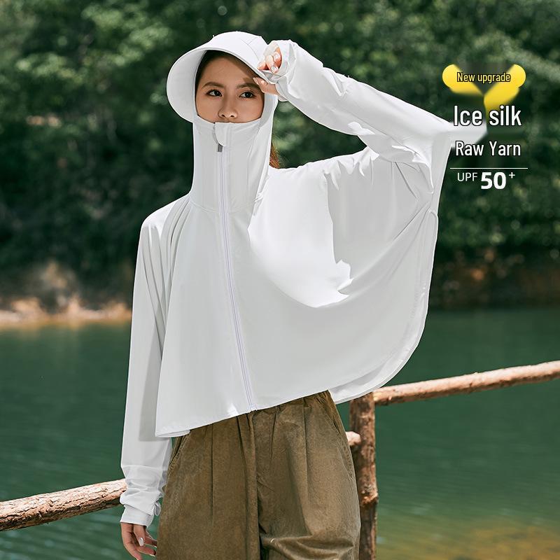 2025 Damski Ultracienki Kardigan z Długim Rękawem z Jedwabiu Lodowego Chroniący przed Słońcem - Letnia Kurtka Rowerowa Anti-UV