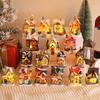 1 Pc Mini LED Christmas Village Houses Building Xmas Winter Village Town Collection Home Indoor Room Decoration Xmas Gifts