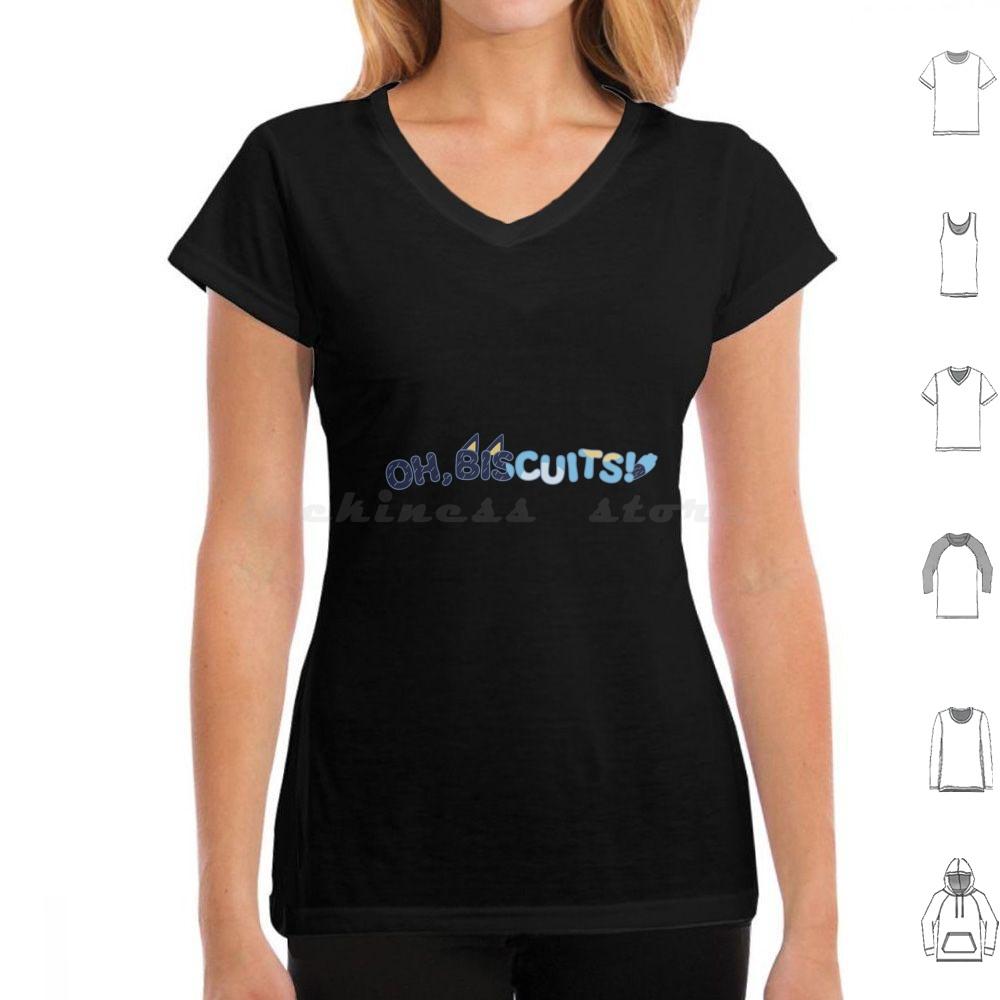 Oh Biscuits T Shirt Cotton Men Women DIY Print Bandit Oh Biscuits Biscuits Kids Tv Australian Chilli Bingo Blue Dog Puppy
