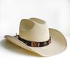 Sombrero de Vaquero Occidental de Ala Ancha Sombrero Tejido a Máquina Para Mujeres Hombres Protección Solar para Exteriores Playa Viajes Vacaciones