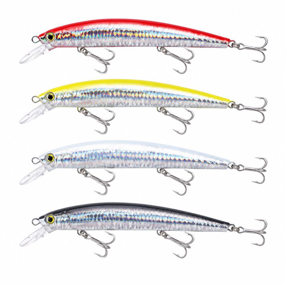 Streamline Simulated Fish Body Wide Tongue Depressor Bionic Bait Floating Minnow Saltwater Fishing