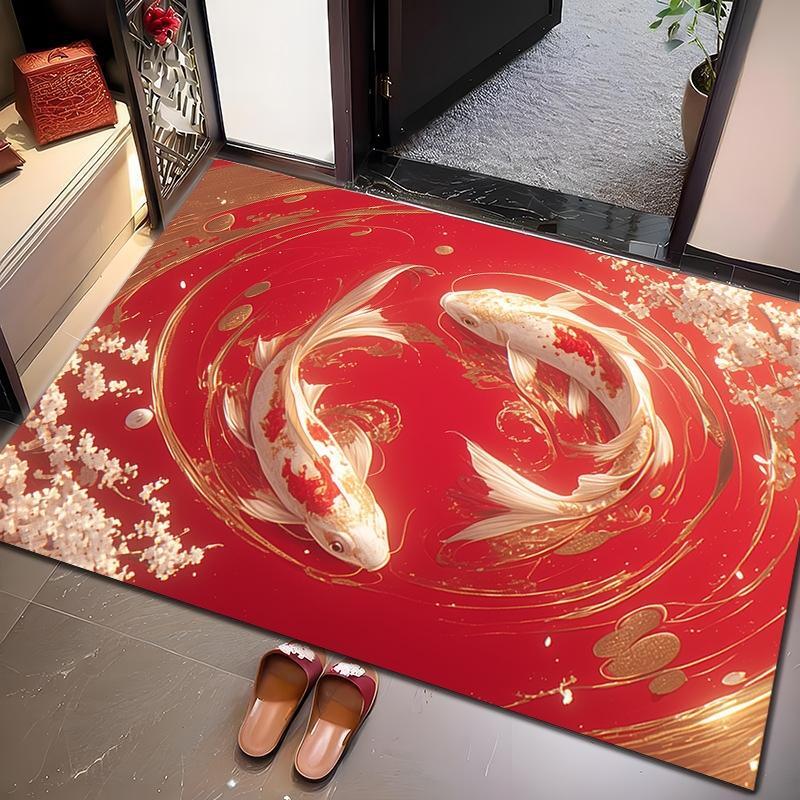 Guraide Koi Blessings Diatomaceous Earth Anti-Slip Floor Mat