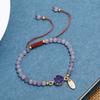 Retro sweet bracelet women's small fresh and versatile fashion temperament pink amethyst hand rope jewelry