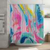 Abstract Paint Splash Shower Curtain Vibrant Colors Fluid Art Design For Bathroom Decor Made With Quality Materials And Waterpro