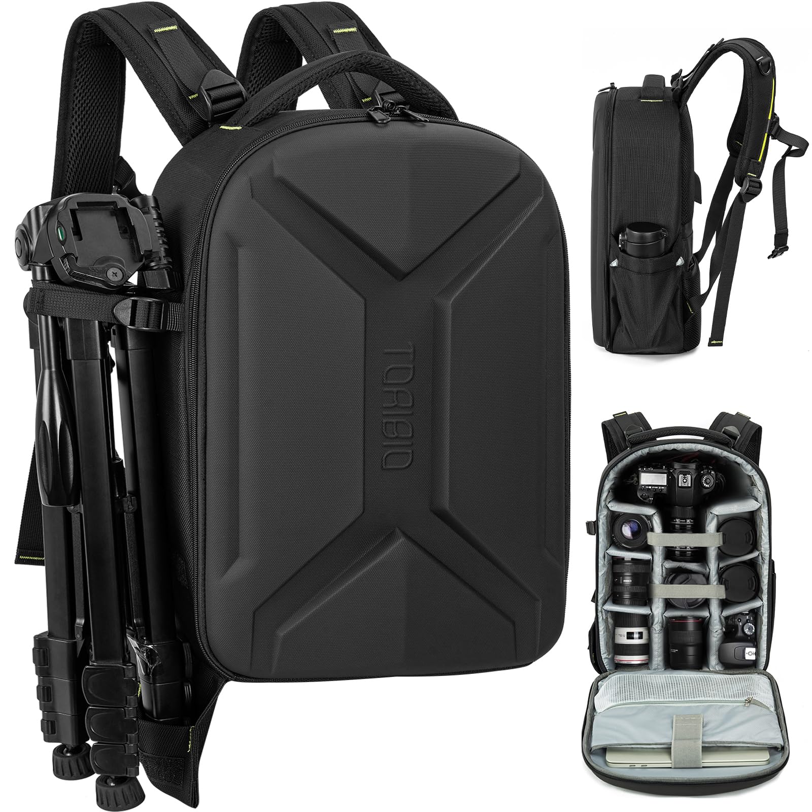 

Camera Hard EVA Tripod Large Water Repellent Approximately PC Adjustable Camera Outdoors [Negrew] Backpack, Material, Shockproof, Storage, Capacity,