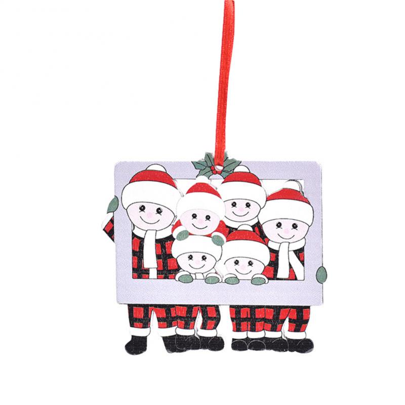 Christmas Tree Family Ornament Hanging Pendant Reindeer DIY Name Card For Holiday Decor Xmas Tree Pendant Crafts Gifts