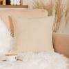 Milas Kissenbezug Velours Beige Glatt 40X40 Cm