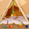 Interactive Cats Sisal Rope Sphere Toy Scratch and Chew Fun Indoor Play Toy Sisal Scratcher Sphere Toy for Kitten Cleaning