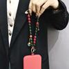 8 inch Length Handmade Beaded Christmas Phone Strap Lanyard Charm Festive Holiday Accessory Hanging Ornament Gift